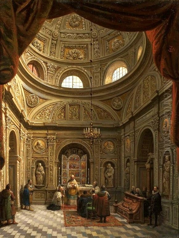Sigismund Chapel. Oil Painting by Marcin Zaleski