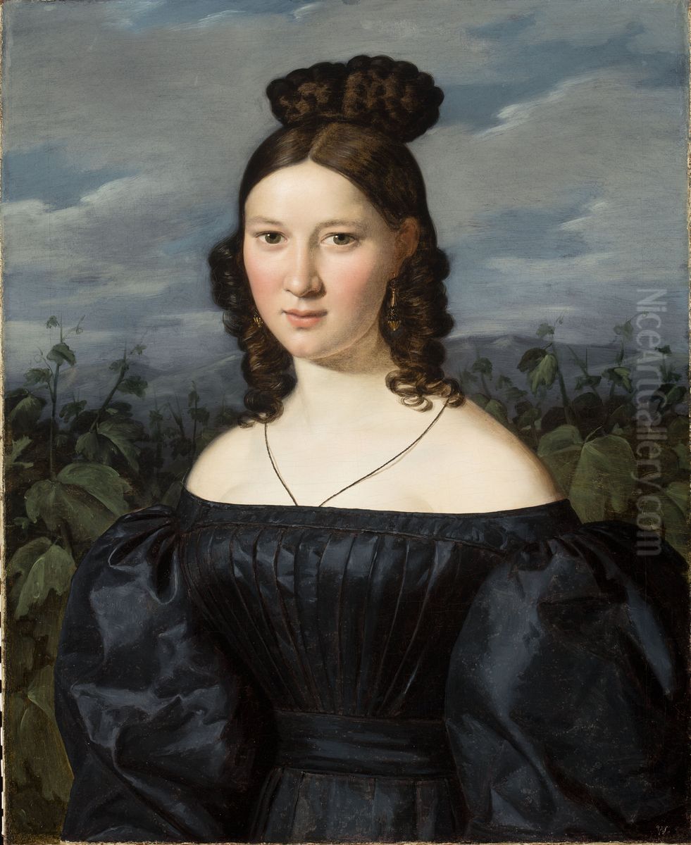 Portret mlodej dziewczyny Oil Painting by Ferdinand Georg Waldmuller