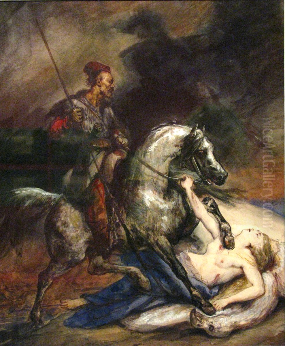 Allegory of the November Uprising (Polonia, 1831). Oil Painting by Ary Scheffer