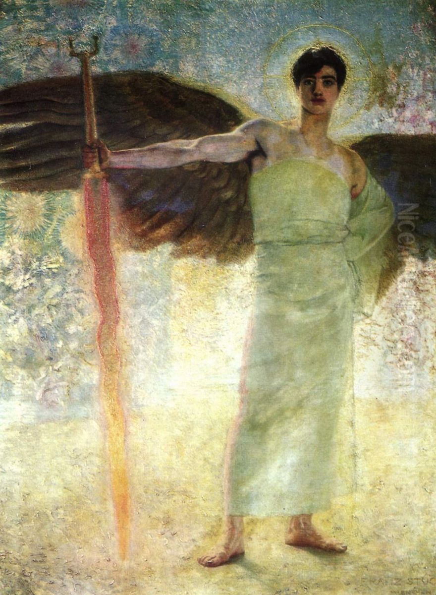 The Guardian of Paradise Oil Painting by Franz Stuck