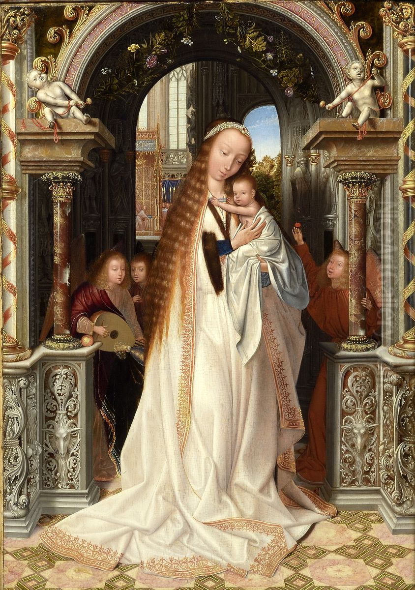 Virgin and Child Oil Painting by Quinten Metsys