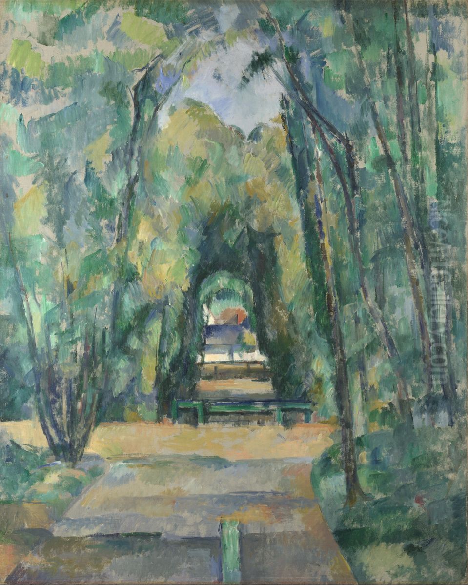 Avenue at Chantilly Oil Painting by Paul Cezanne