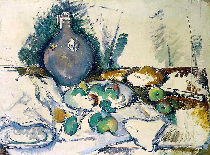 Nature morte a la cruche Oil Painting by Paul Cezanne
