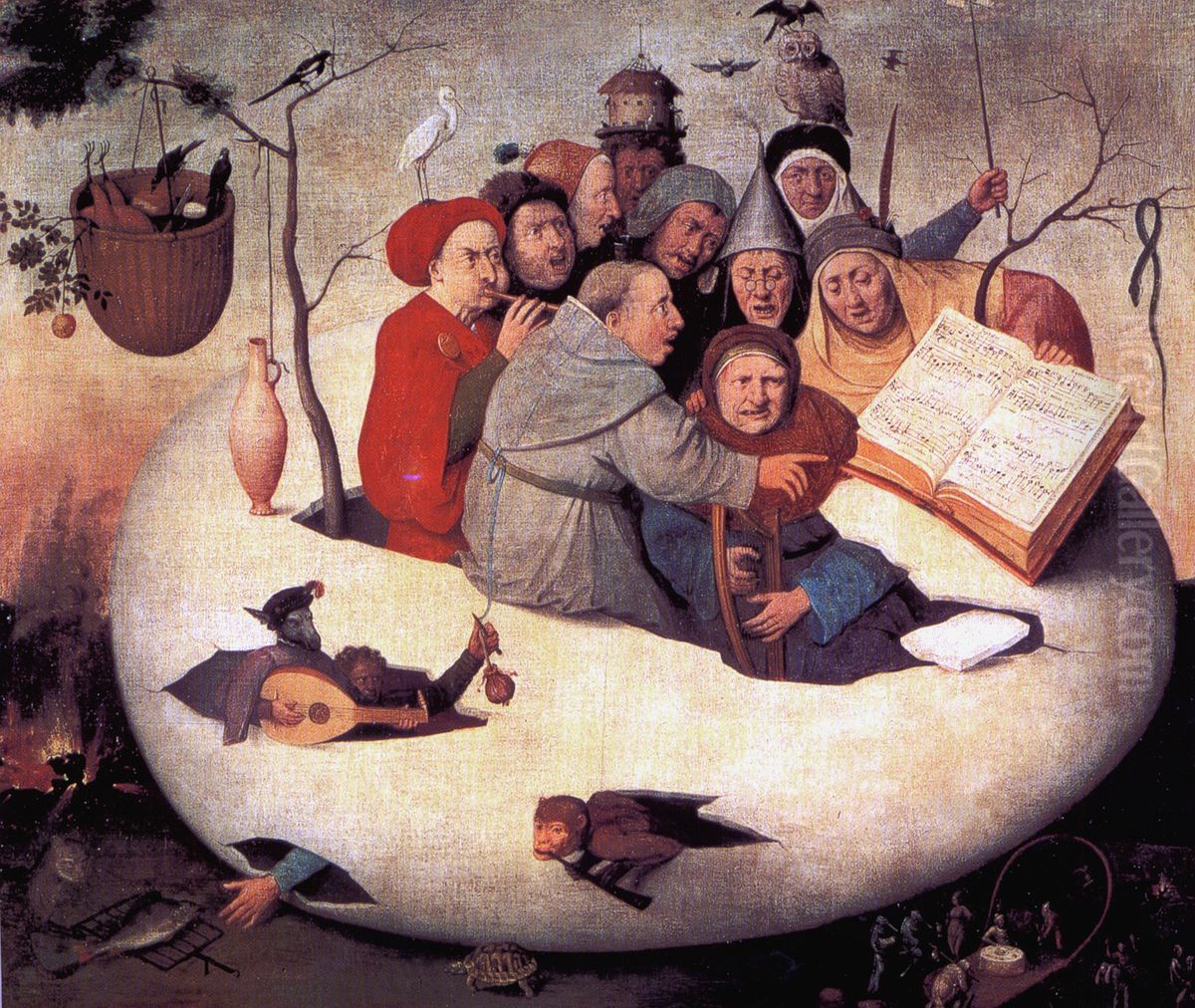 Concert in the Egg Oil Painting by Hieronymous Bosch
