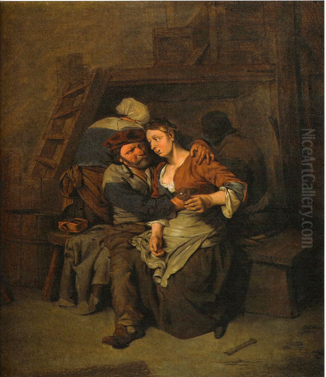 Verliebtes Paar Oil Painting by Cornelis Pietersz Bega