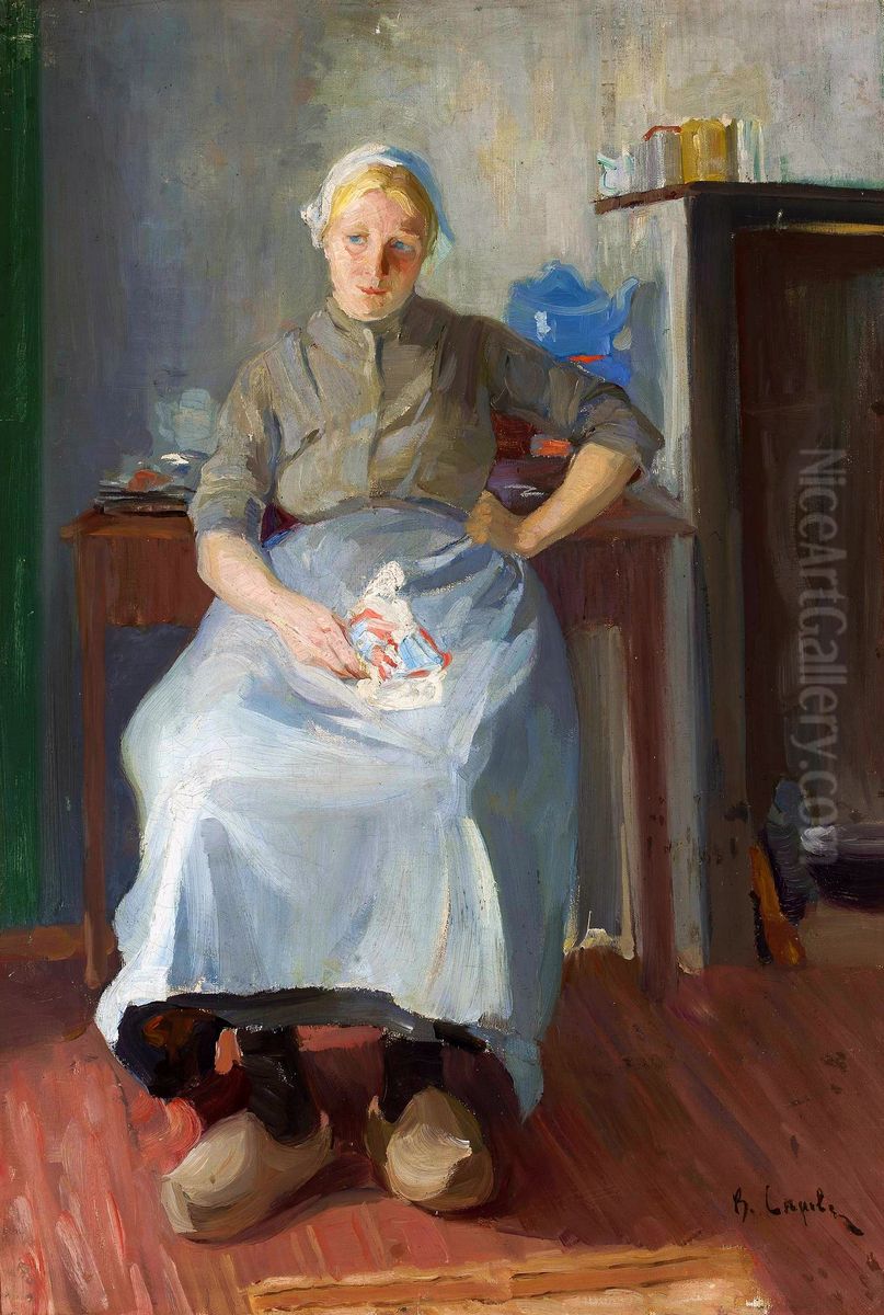 A Breton woman. Oil Painting by Valentin Serov