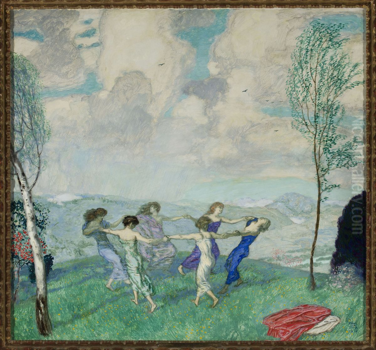 Dancing circle Oil Painting by Franz Stuck