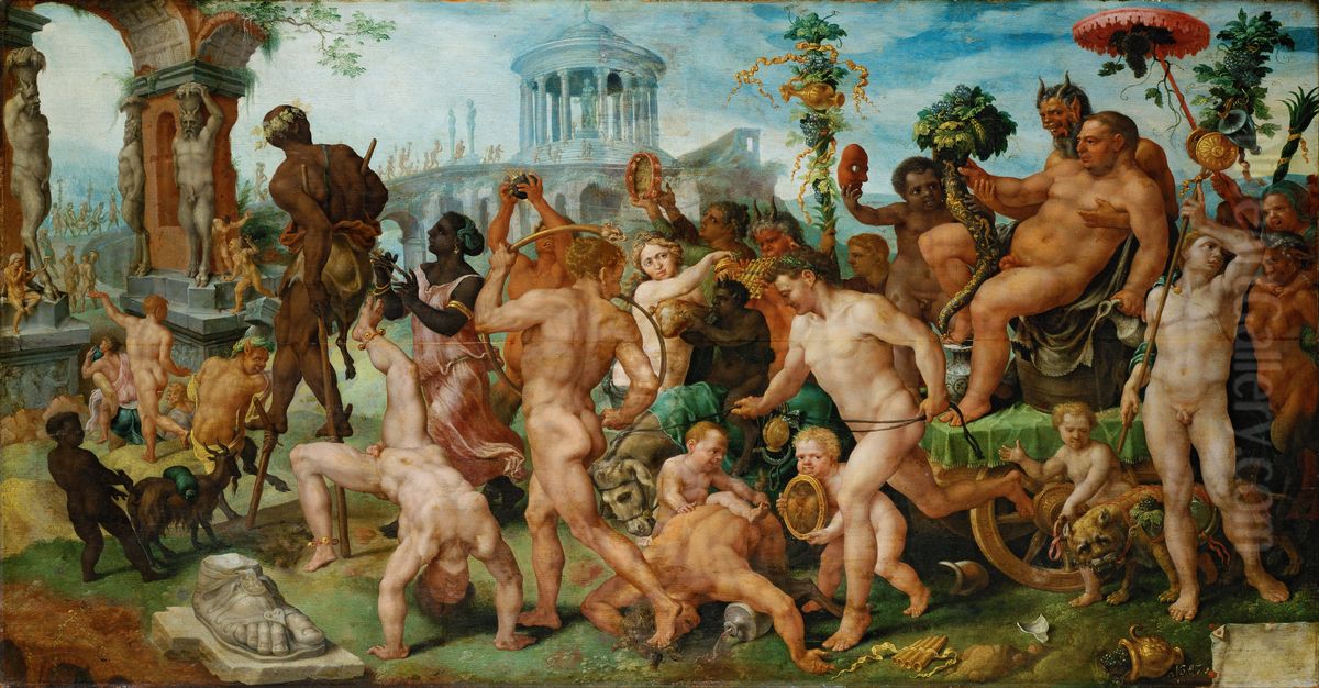 Triumphzug des Bacchus Oil Painting by Maarten Van Heemskerck