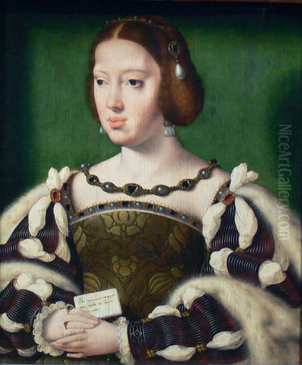 Konigin Eleonore von Frankreich (1498-1558) Oil Painting by Joos Van Cleve