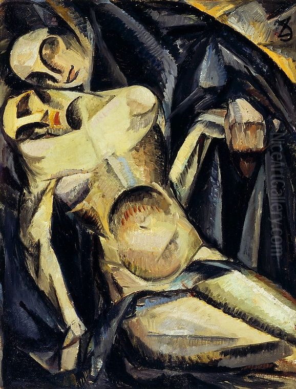 Pieta Oil Painting by Jan Zyznowski