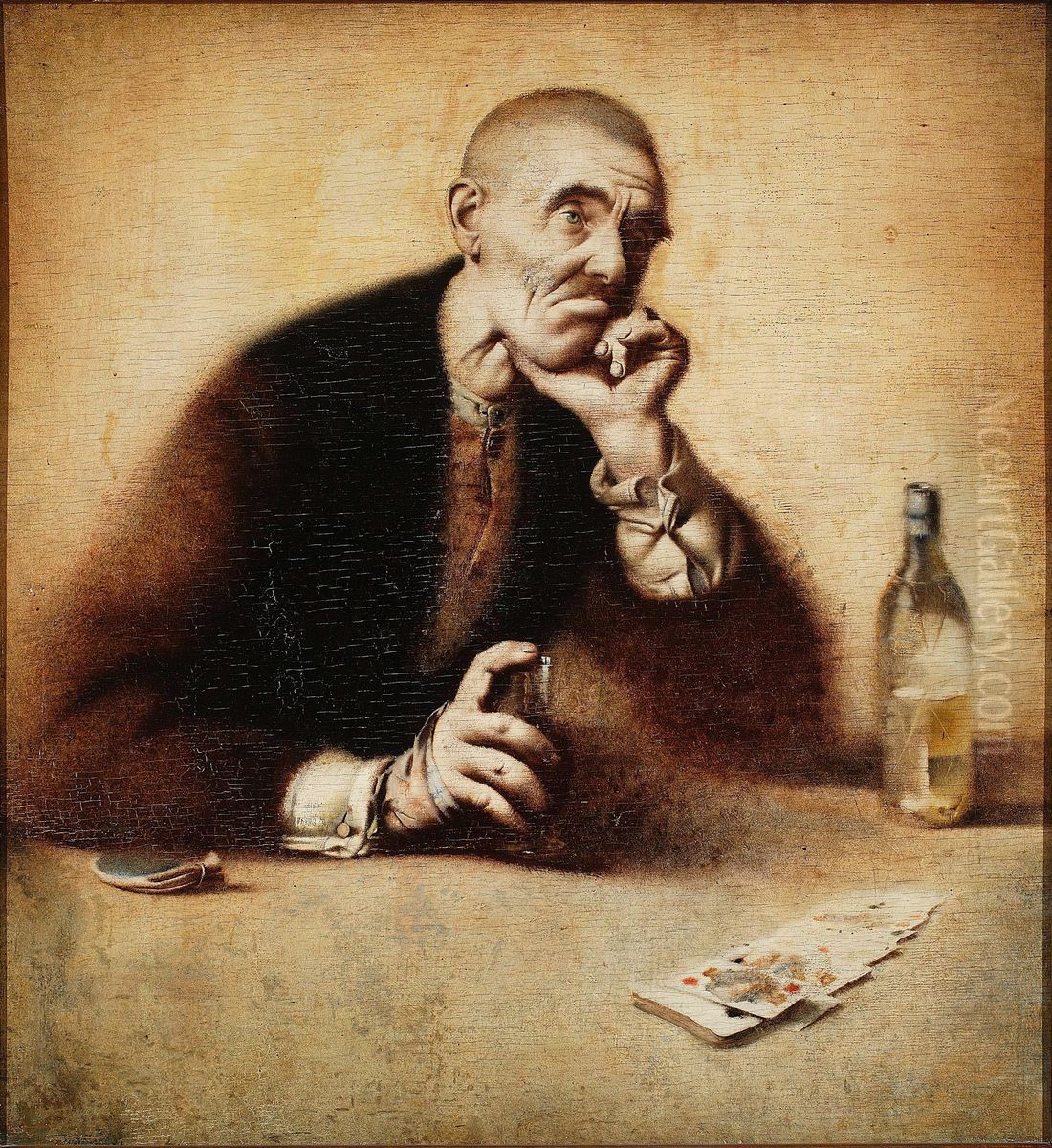 Pasjans Oil Painting by Jan Gotard