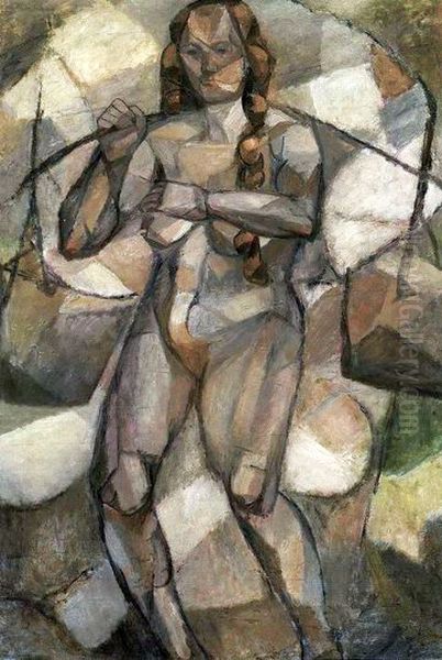 Kobieta z wiadrami Oil Painting by Tadeusz Makowski