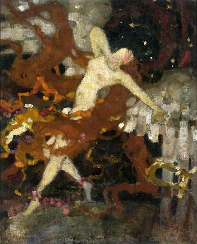 Angel of love Oil Painting by Eligiusz Niewiadomski