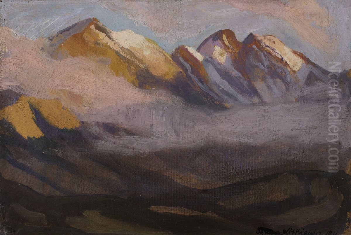 Pejzaz gorski, Zolta Turnia - Granaty Oil Painting by Stanislaw Ignacy Witkiewicz (Witkacy)