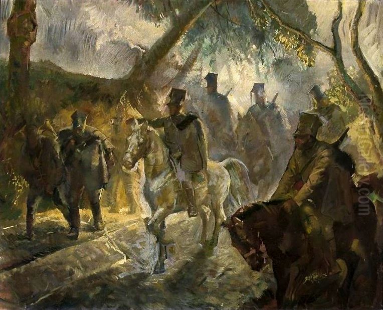 Belina's patrol Oil Painting by Jan Wydra