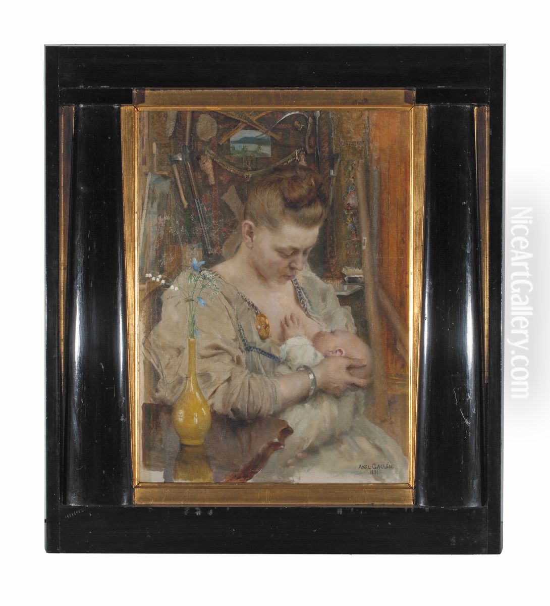 Madonna Oil Painting by Akseli Valdemar Gallen-Kallela