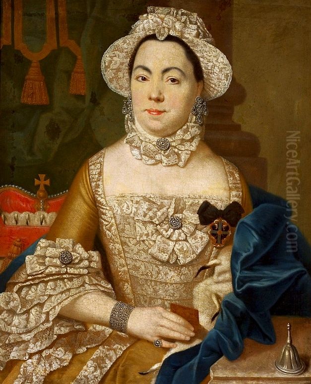 Portret Antonilli z Woronieckich Grabowskiej (zm. 1786), kasztelanowej Oil Painting by Jacob Wessel