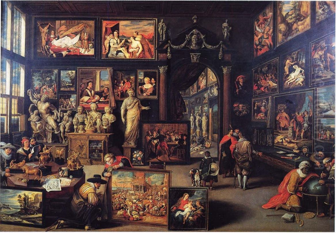 Collection of Cornelis de Geest with Paracelsus Oil Painting by Willem van Haecht