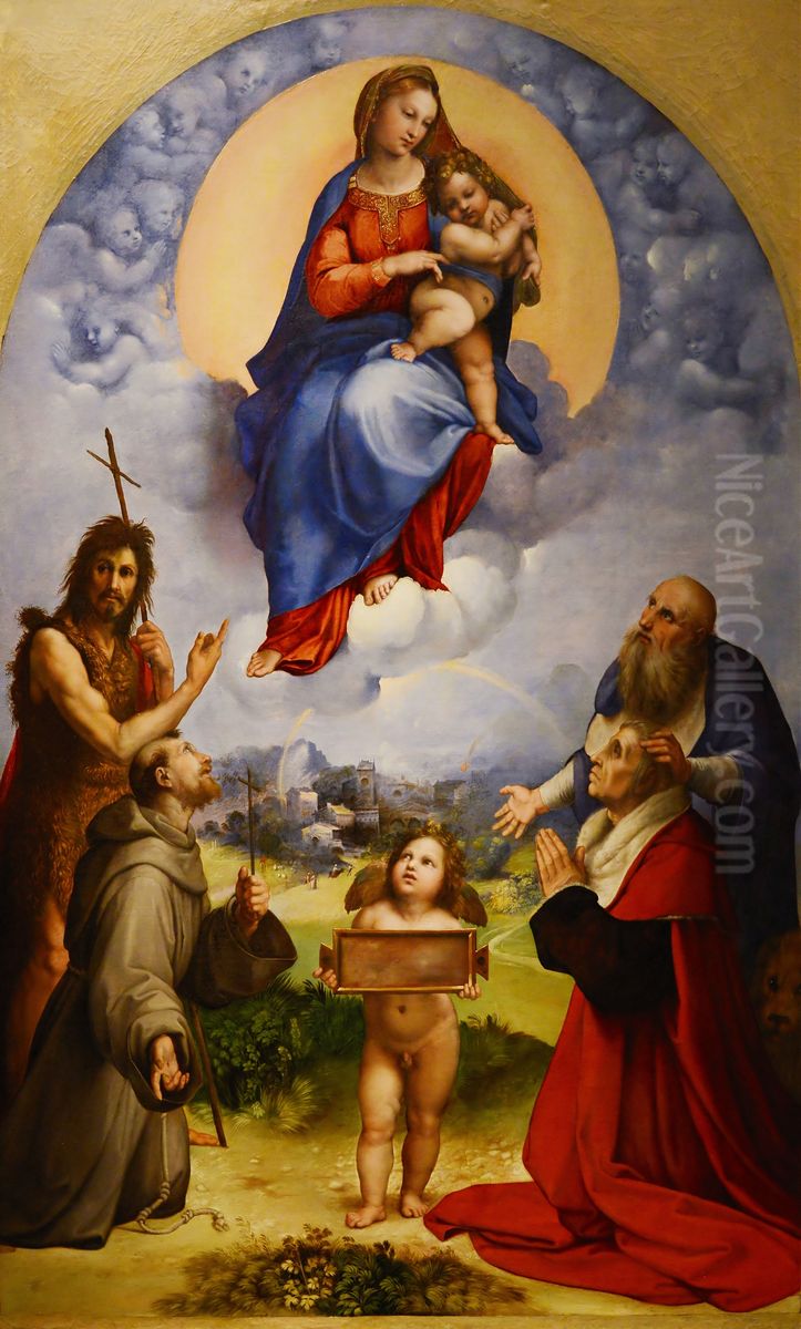 Madonna von Foligno Oil Painting by Raphael