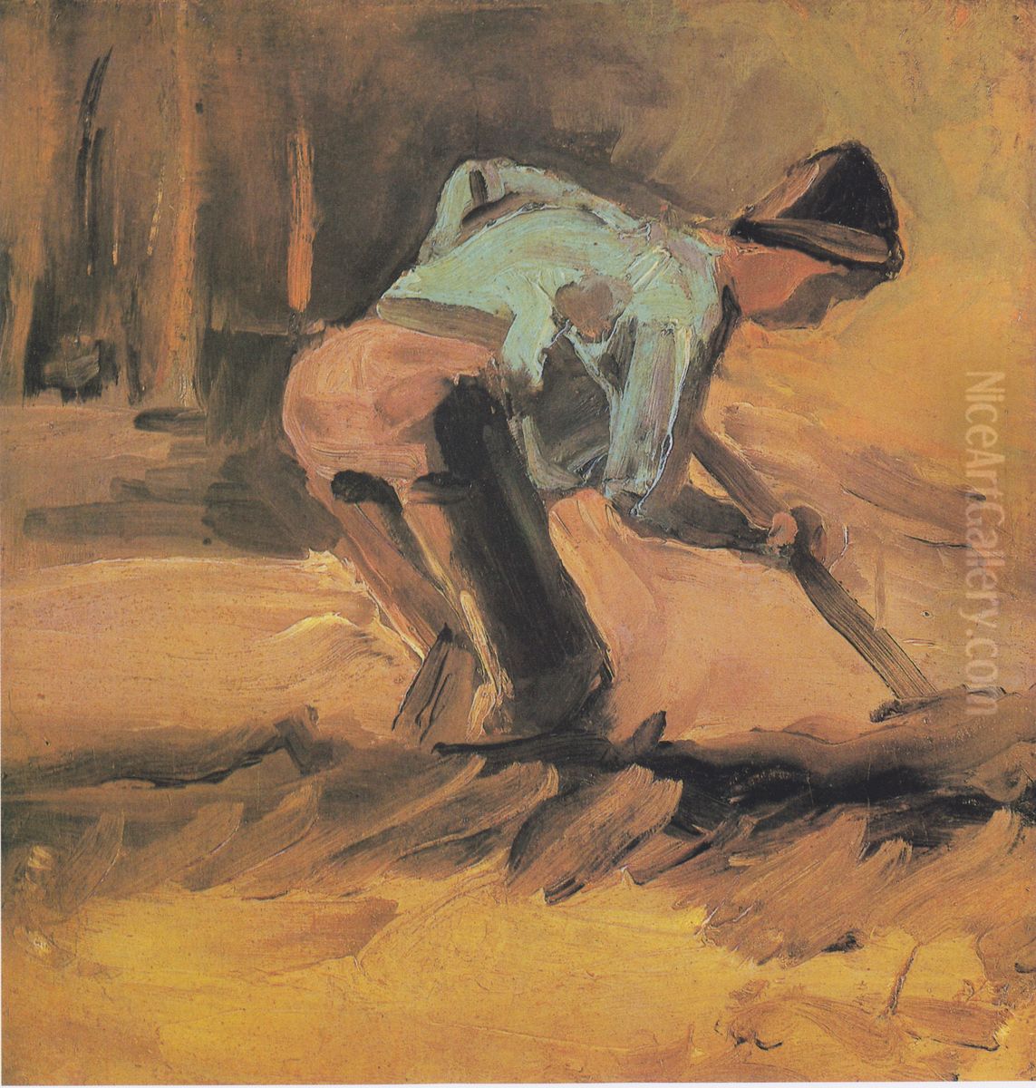 Contadino che zappa Oil Painting by Vincent Van Gogh