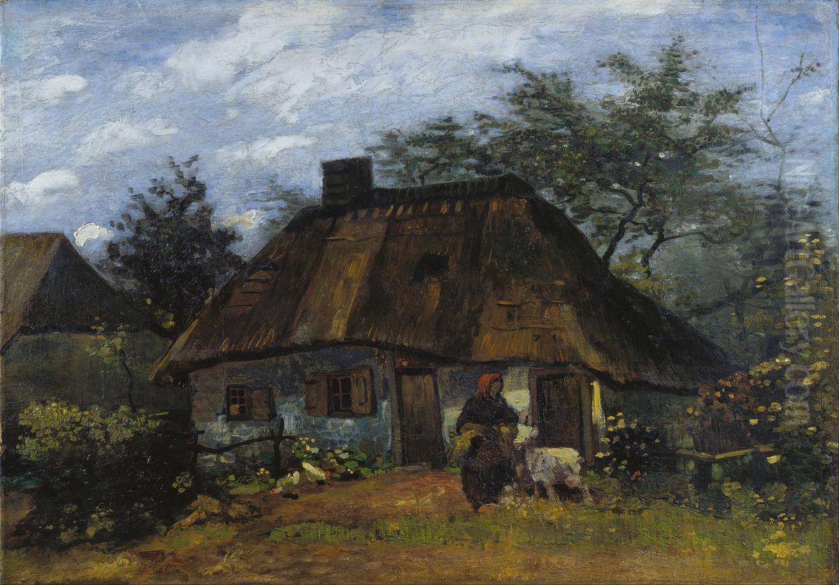 Farmhouse in Nuenen Oil Painting by Vincent Van Gogh