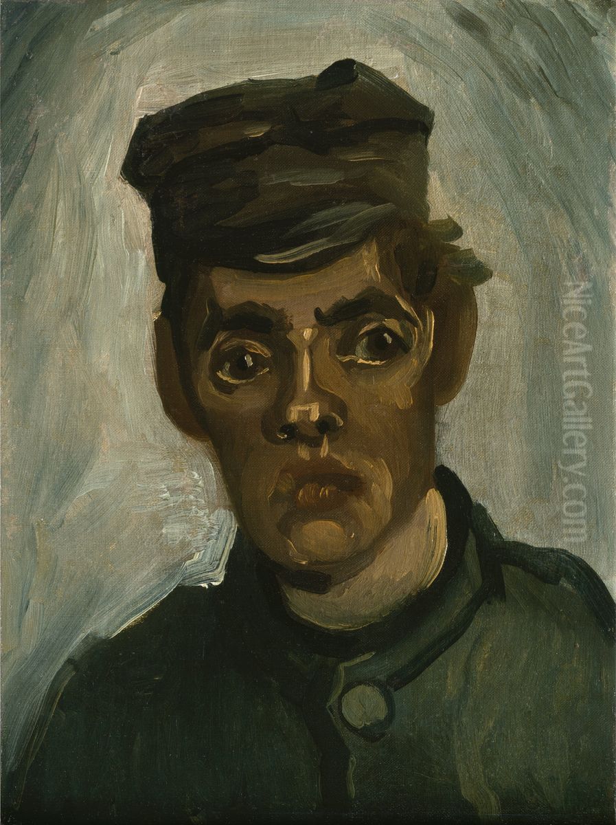 Study of a Peasant's Head Oil Painting by Vincent Van Gogh