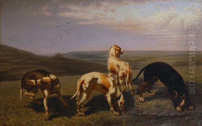 Cani Da Caccia Oil Painting by Christophe Cathelinaux