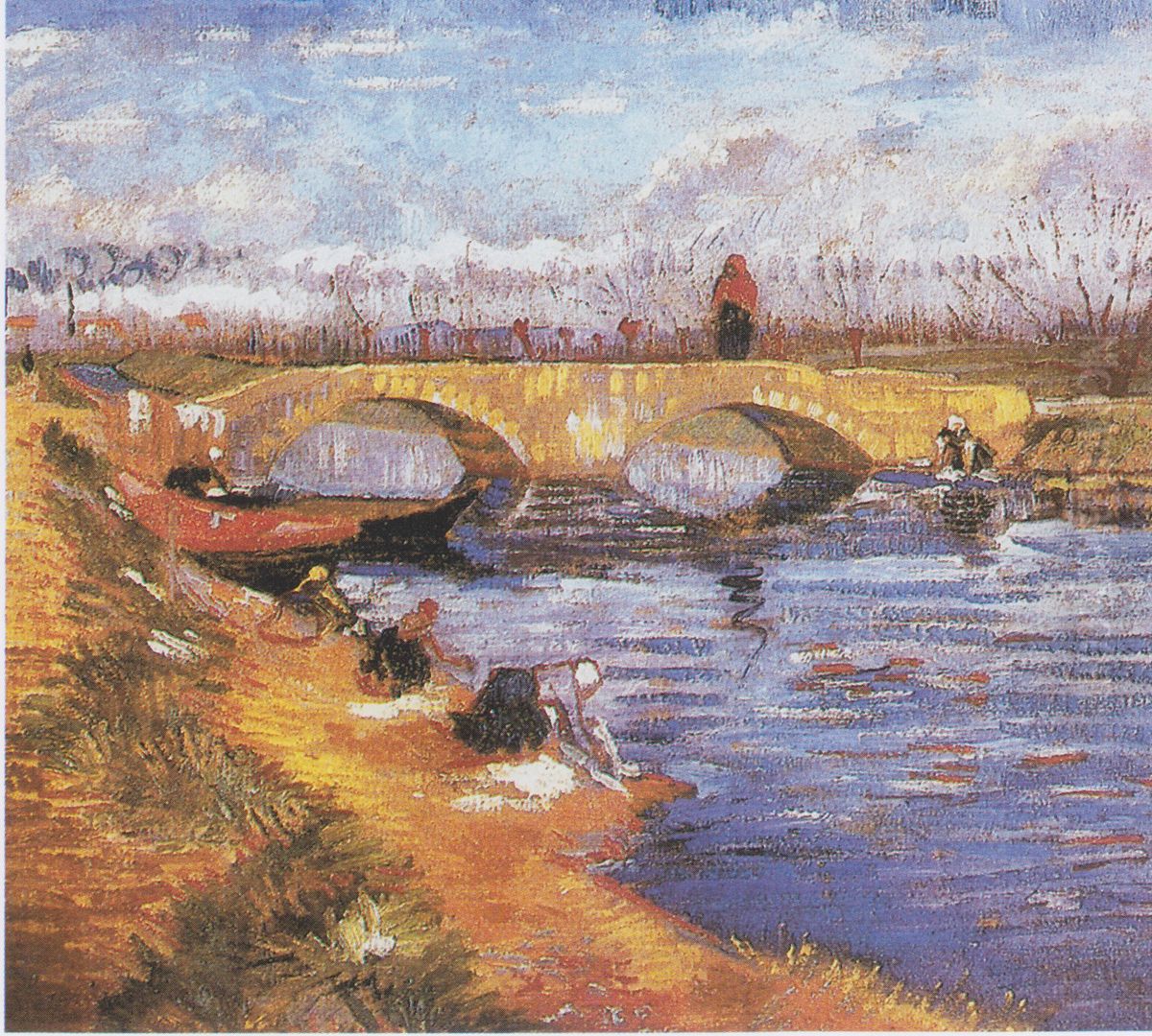 Pont de Gleize at Arles (The Gleize Bridge over the Vigueirat Canal) Oil Painting by Vincent Van Gogh
