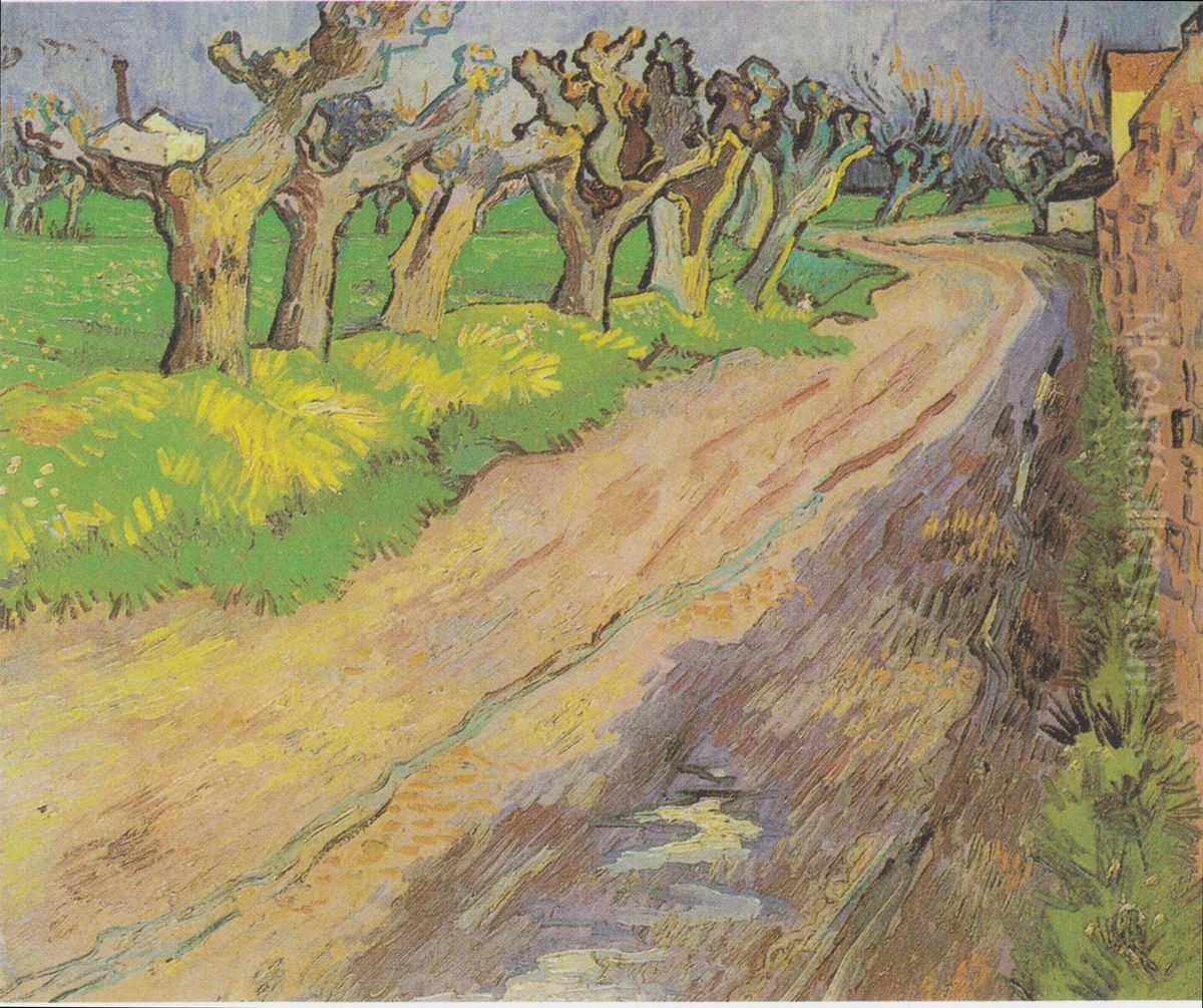 Weg mit beschnittenen Weiden Oil Painting by Vincent Van Gogh