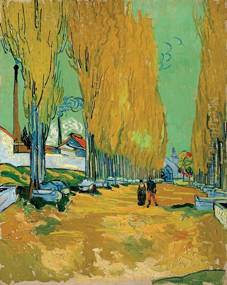 Les Alyscamps, Allee in Arles Oil Painting by Vincent Van Gogh