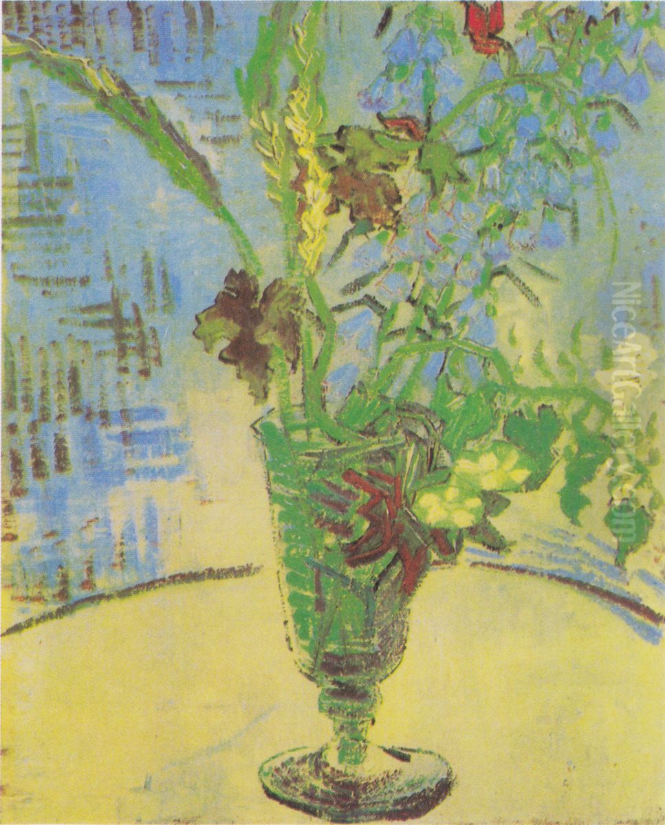 Glas mit Feldblumen Oil Painting by Vincent Van Gogh