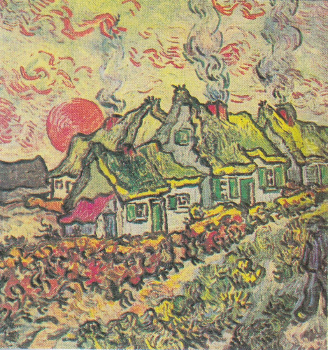 Farmhouses (Remembrance of the North) Oil Painting by Vincent Van Gogh