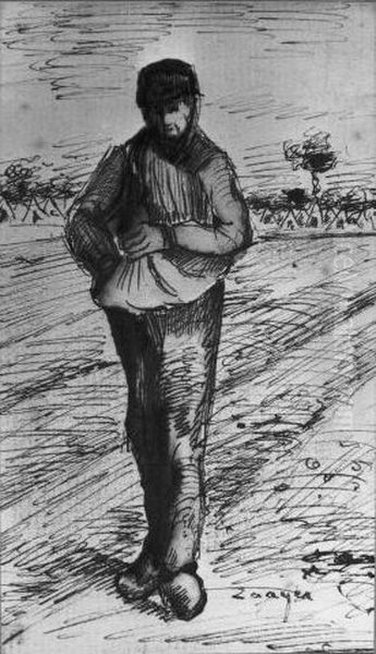 Sower with Hand in Sack Oil Painting by Vincent Van Gogh