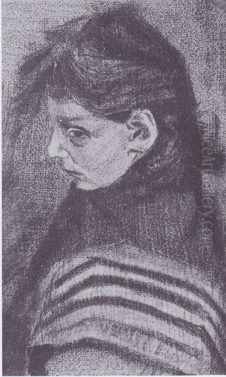 Sien's daughter with scarf Oil Painting by Vincent Van Gogh