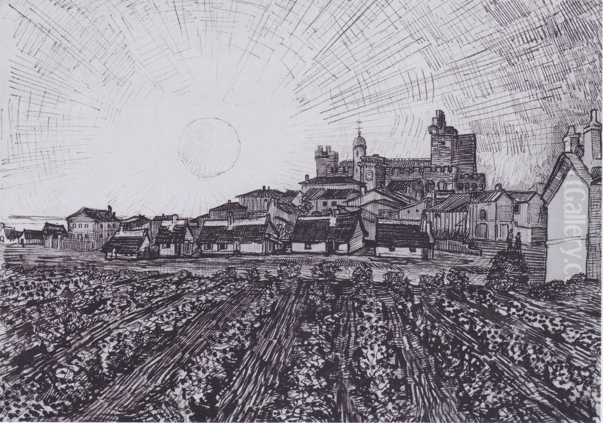 Blick auf Saites-Maries Oil Painting by Vincent Van Gogh