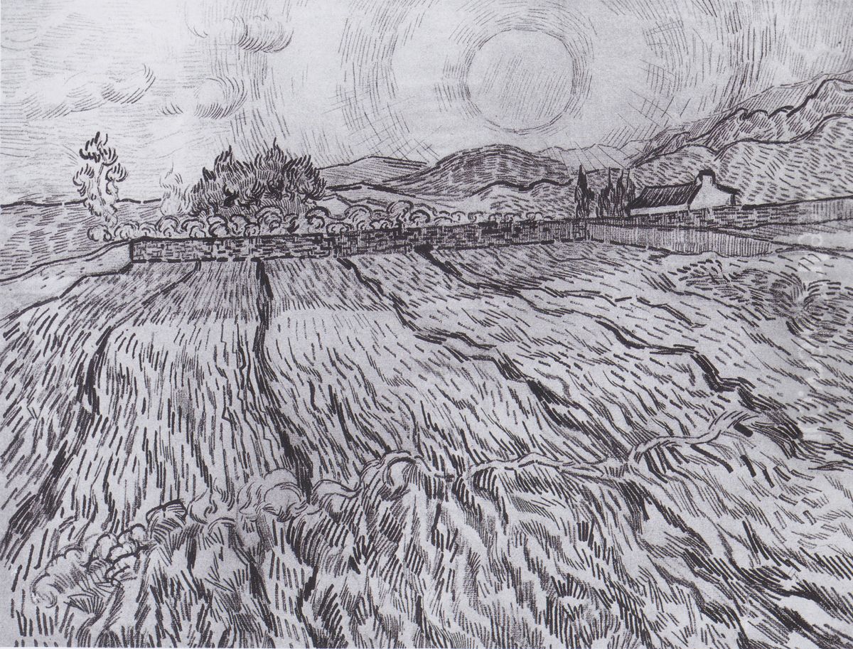 Umfriedetes Feld hinter dem Hospital Saint-Paul Oil Painting by Vincent Van Gogh