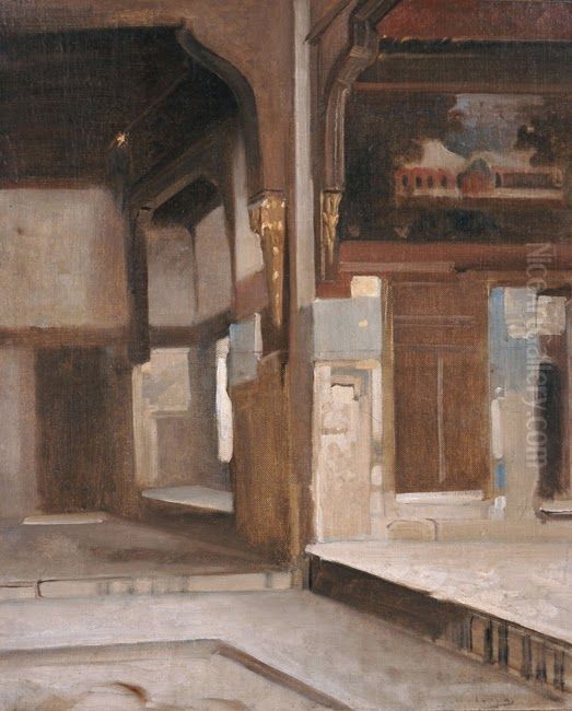 Esoteriko spitiou Oil Painting by Nikiforos Lytras