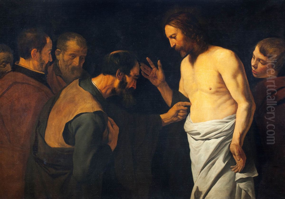 The Doubting Thomas Oil Painting by Leendert Van Der Cooghen