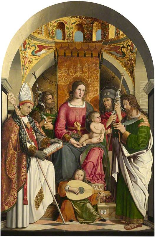 The Virgin and Child with Saints Oil Painting by Marco Marziale