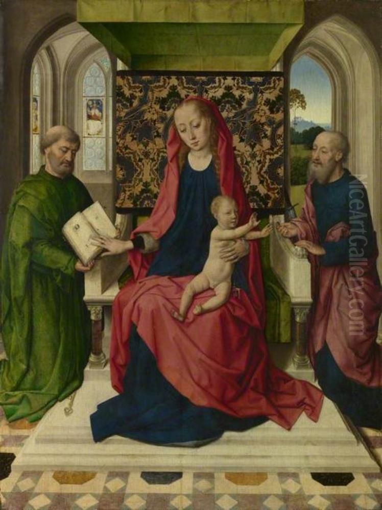 The Virgin and Child with Saint Peter and Saint Paul Oil Painting by Dieric Bouts