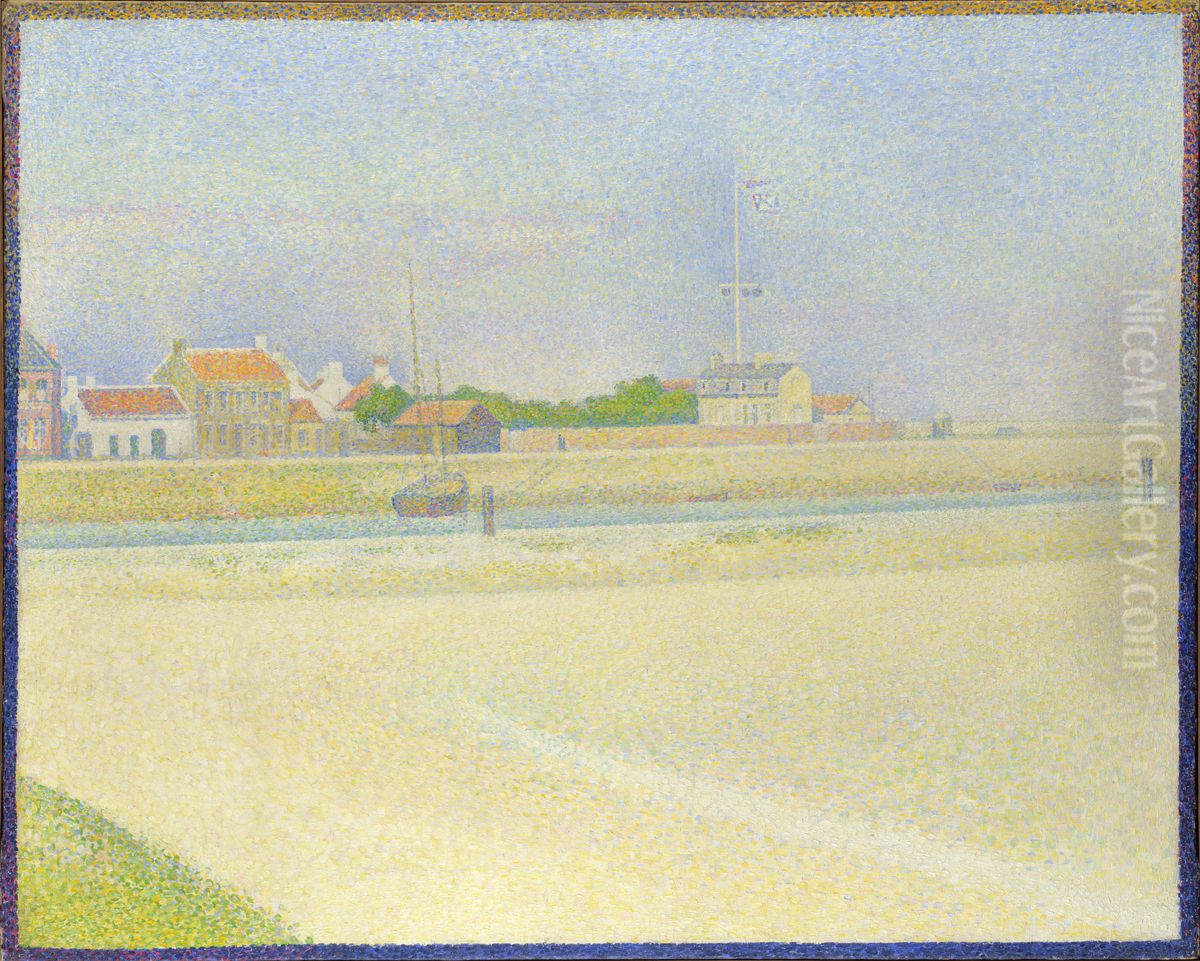 Der Kanal von Gravelines, Grand Fort-Philippe Oil Painting by Georges Seurat