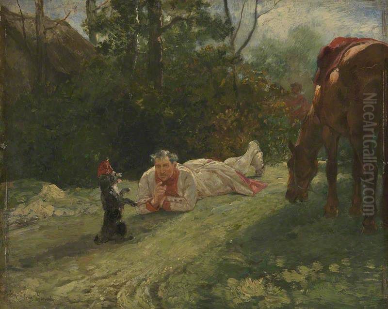 The Performing Dog Oil Painting by John Lewis Brown