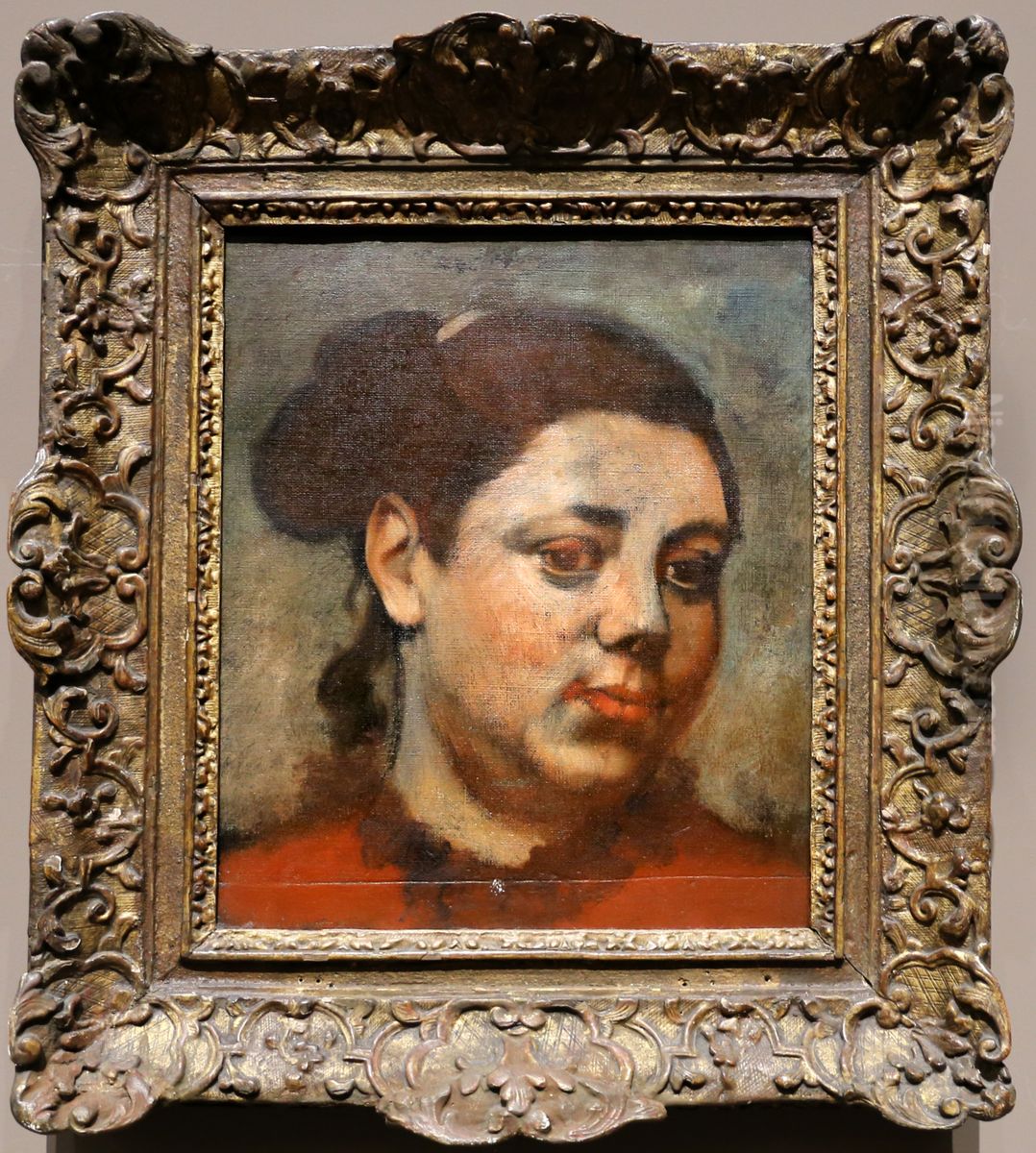Head of a Woman Oil Painting by Edgar Degas