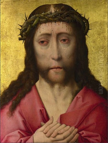 Christ Crowned with Thorns Oil Painting by Dieric Bouts