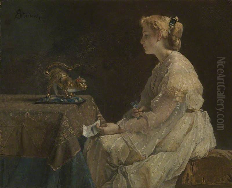 il regalo Oil Painting by Alfred Stevens