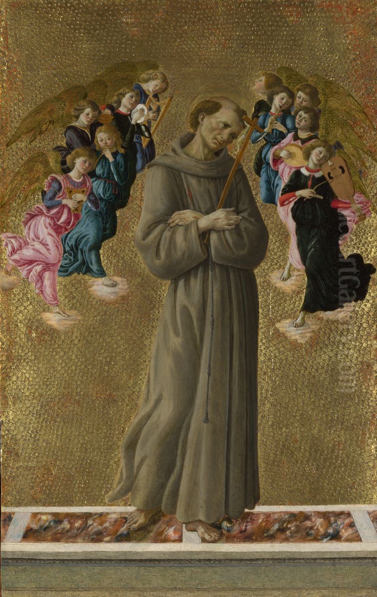 Saint Francis of Assisi with Angels Oil Painting by Sandro Botticelli