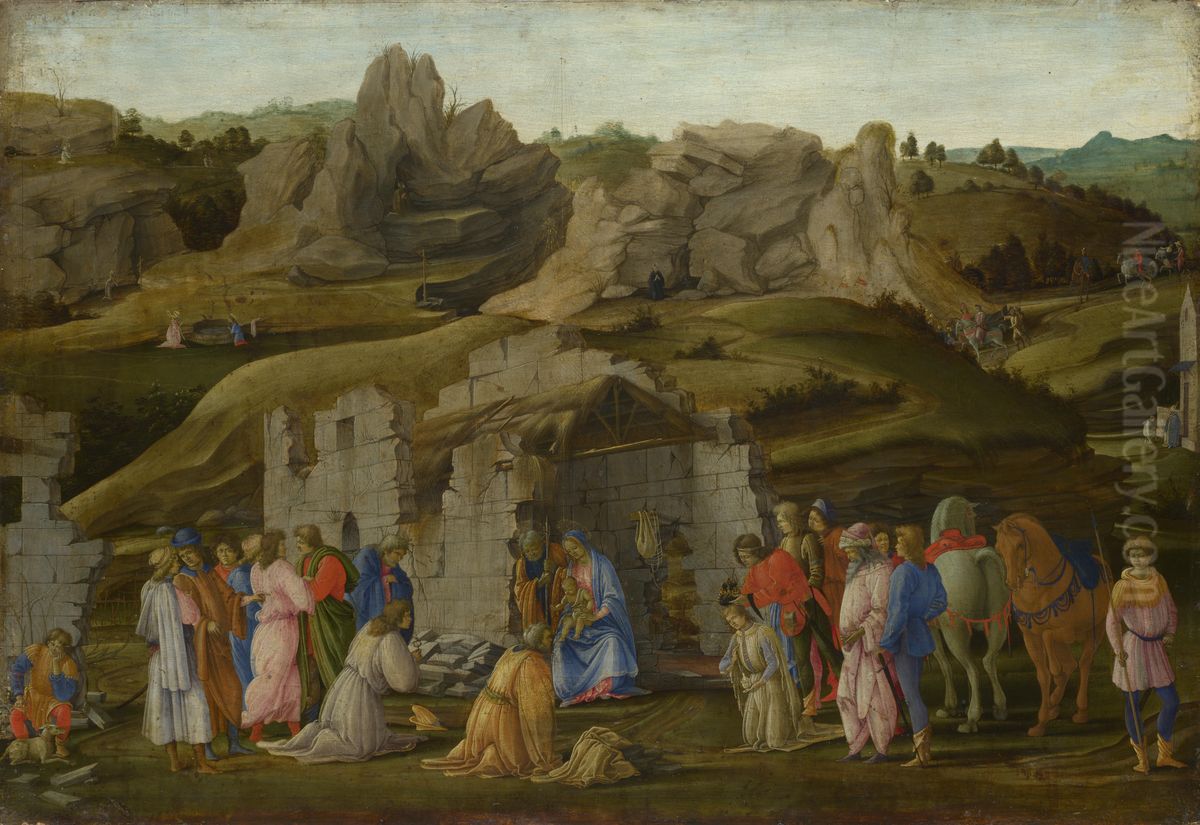 The Adoration of the Kings Oil Painting by Filippino Lippi