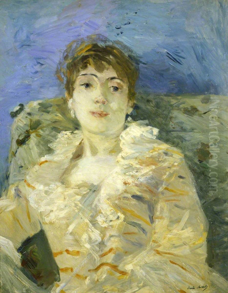 Girl on a Divan Oil Painting by Berthe Morisot