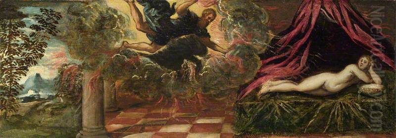 Jupiter and Semele Oil Painting by Jacopo Tintoretto