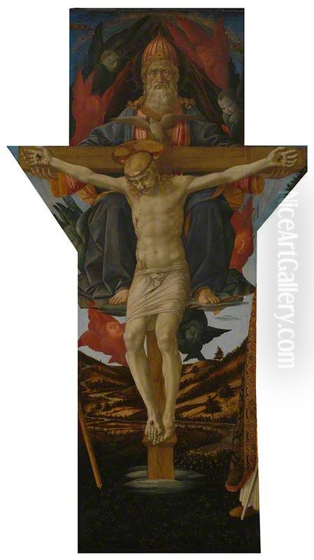 The Trinity Oil Painting by Pesellino